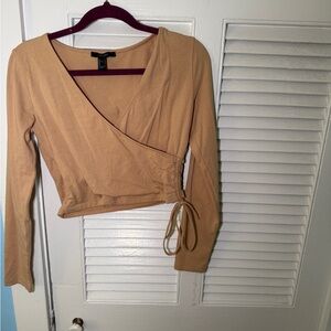 Tan Wrap Top